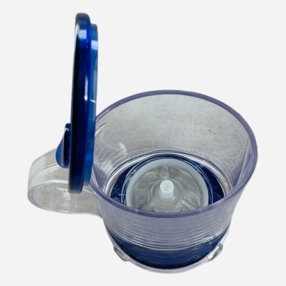 Teavana Perfect Tea Glass Press Maker Pot Blue Transparent 6.5